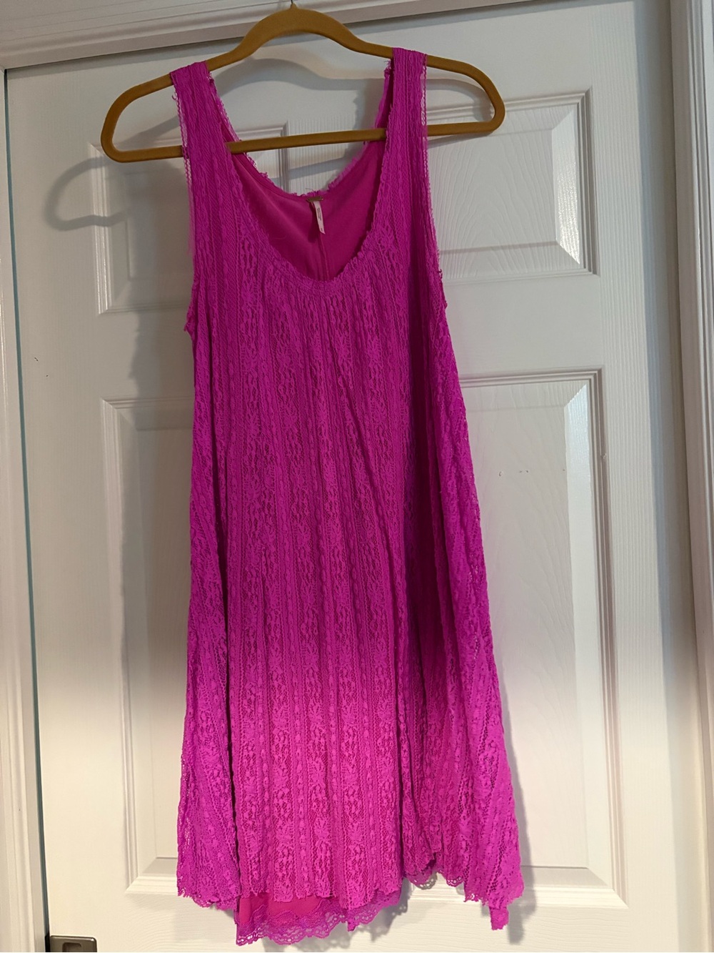 Free People Magenta Lace Tank Dress